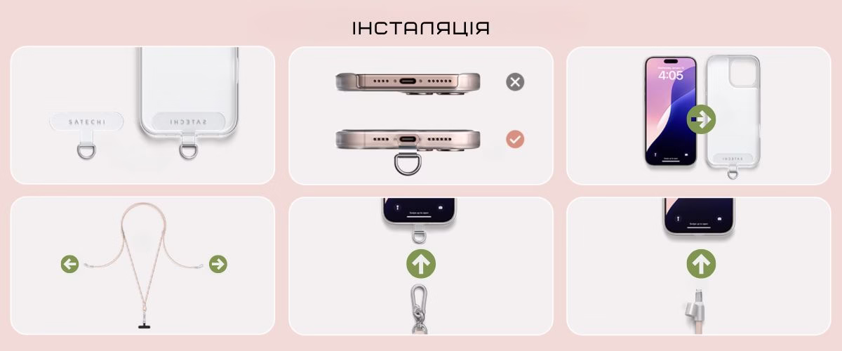Ремінець-кабель Satechi OntheGo USB-C 60W Desert Rose (1.5 м) - 5